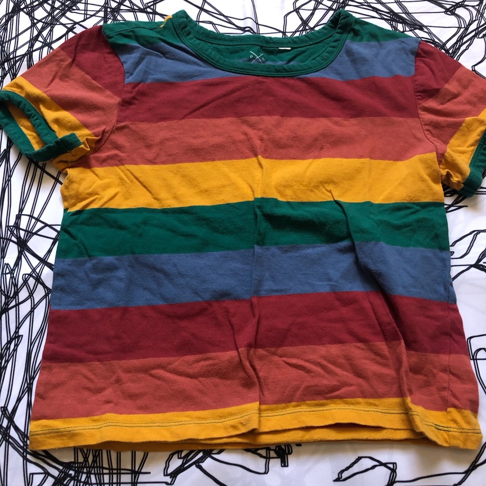 Pacsun Women’s Basics T shirt rainbow